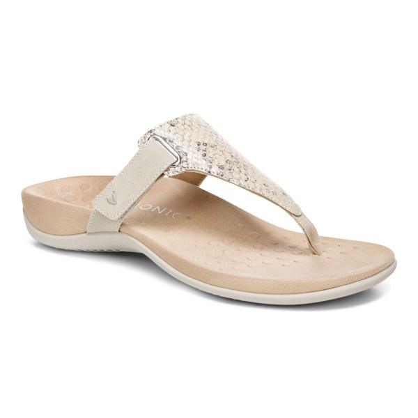 Vionic Sandals Ireland - Wanda T-Strap Sandal Bone - Womens Shoes In Store | WUVNH-6451